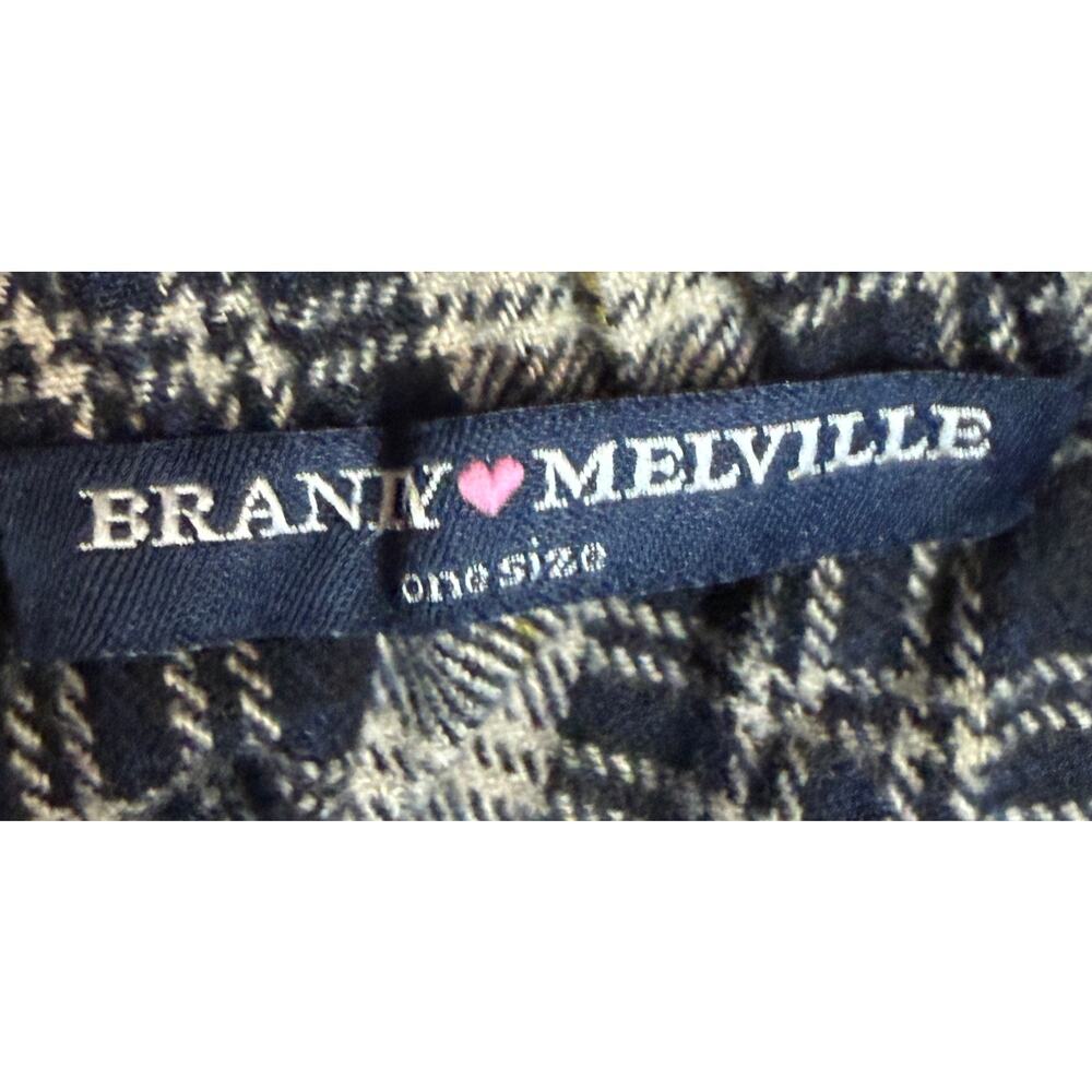 Brandy Melville One Size Mini Pleat Plaid Skirt One Size Made in Italy Brown EUC - Picture 6 of 7